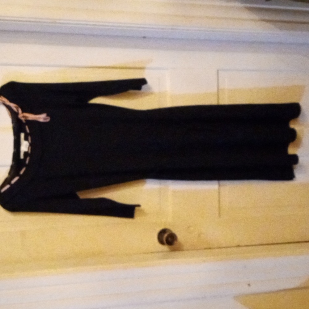 Black Dress w/ pink tie